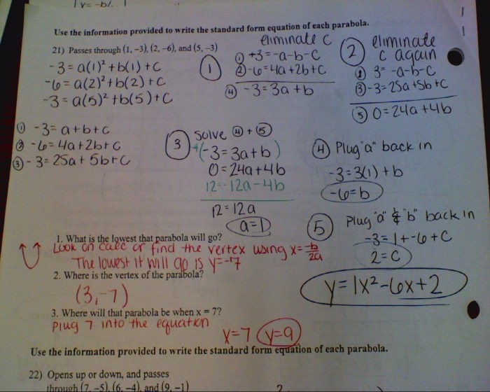 Chapter 7 test algebra 1 answers