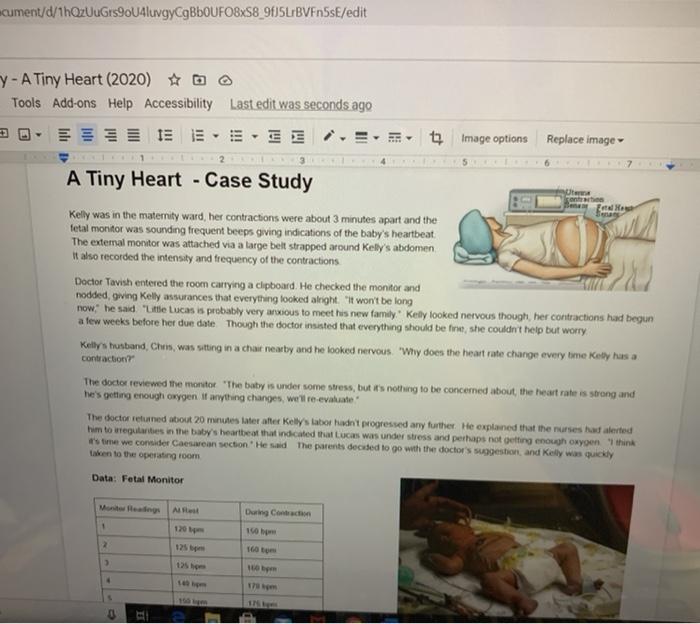 Tiny heart - case study answer key