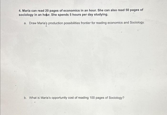 Maria can read 20 pages of economics