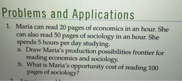 Maria can read 20 pages of economics