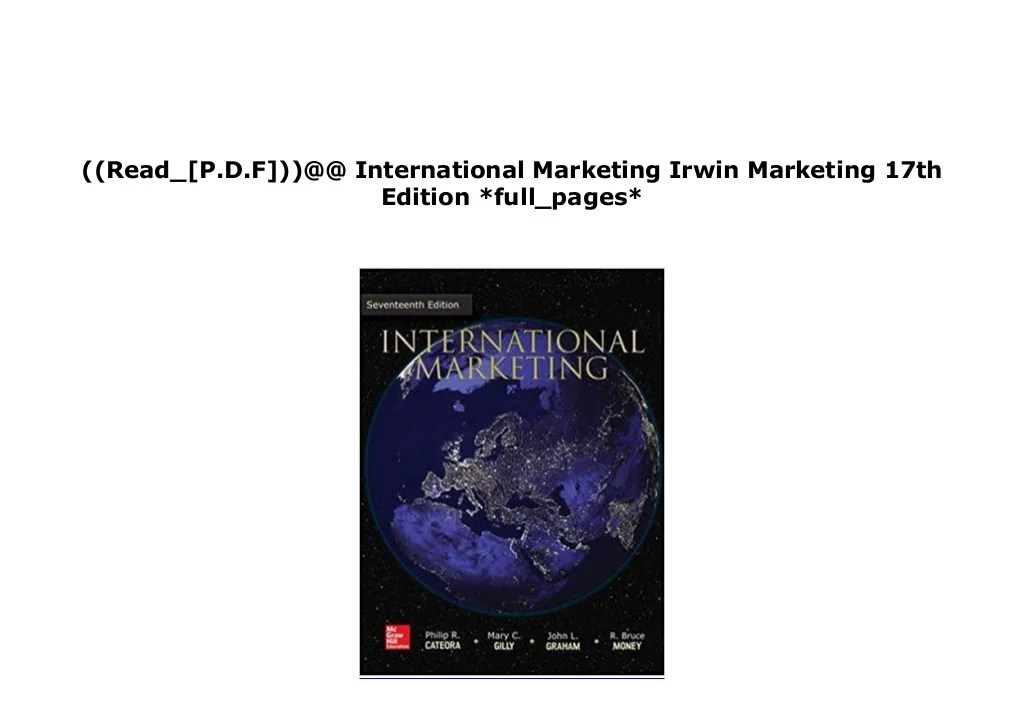 Essentials of marketing 17th edition