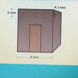 A storage shed is shaped like a triangular prism