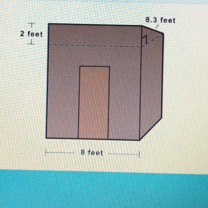 A storage shed is shaped like a triangular prism